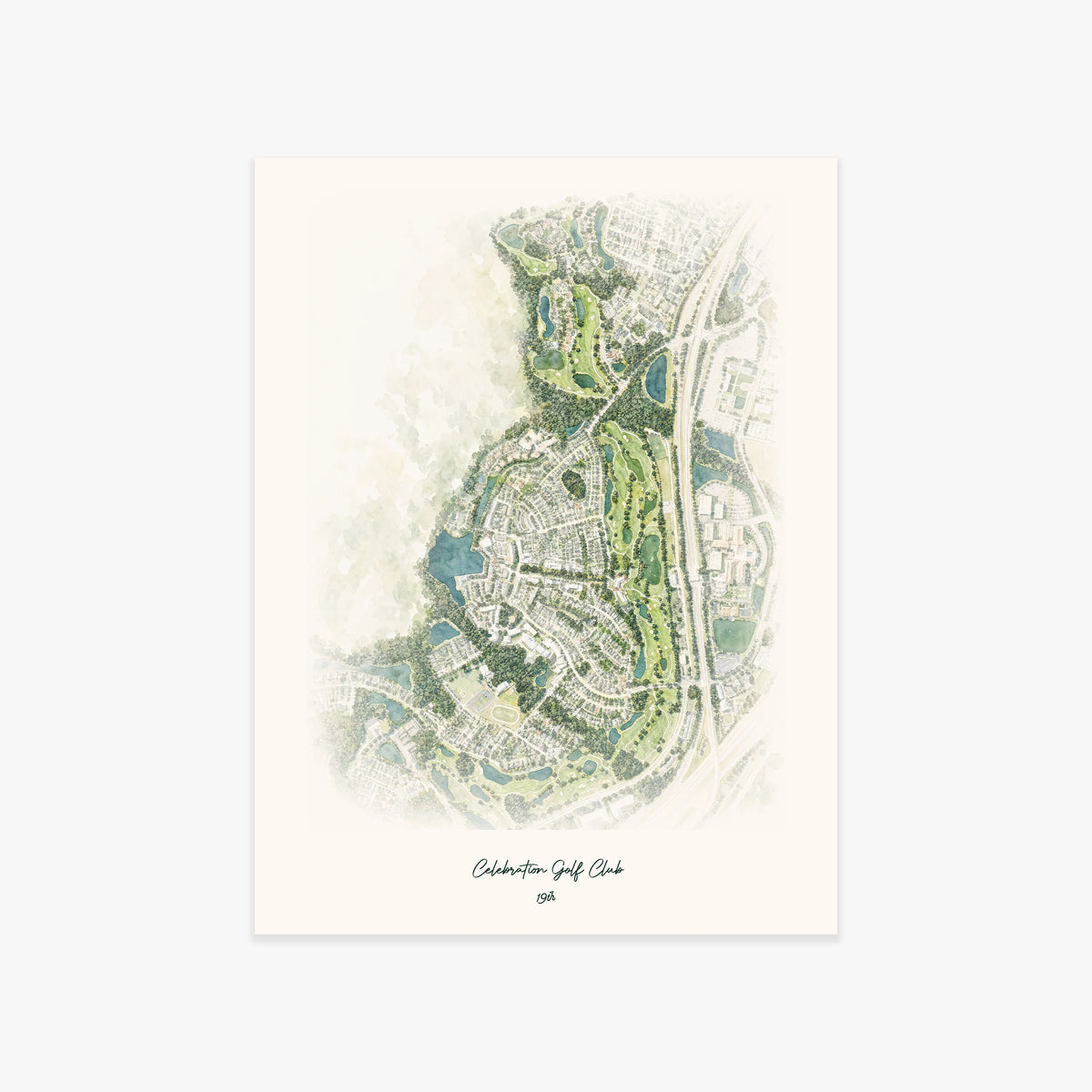 Celebration Golf Club printed artwork