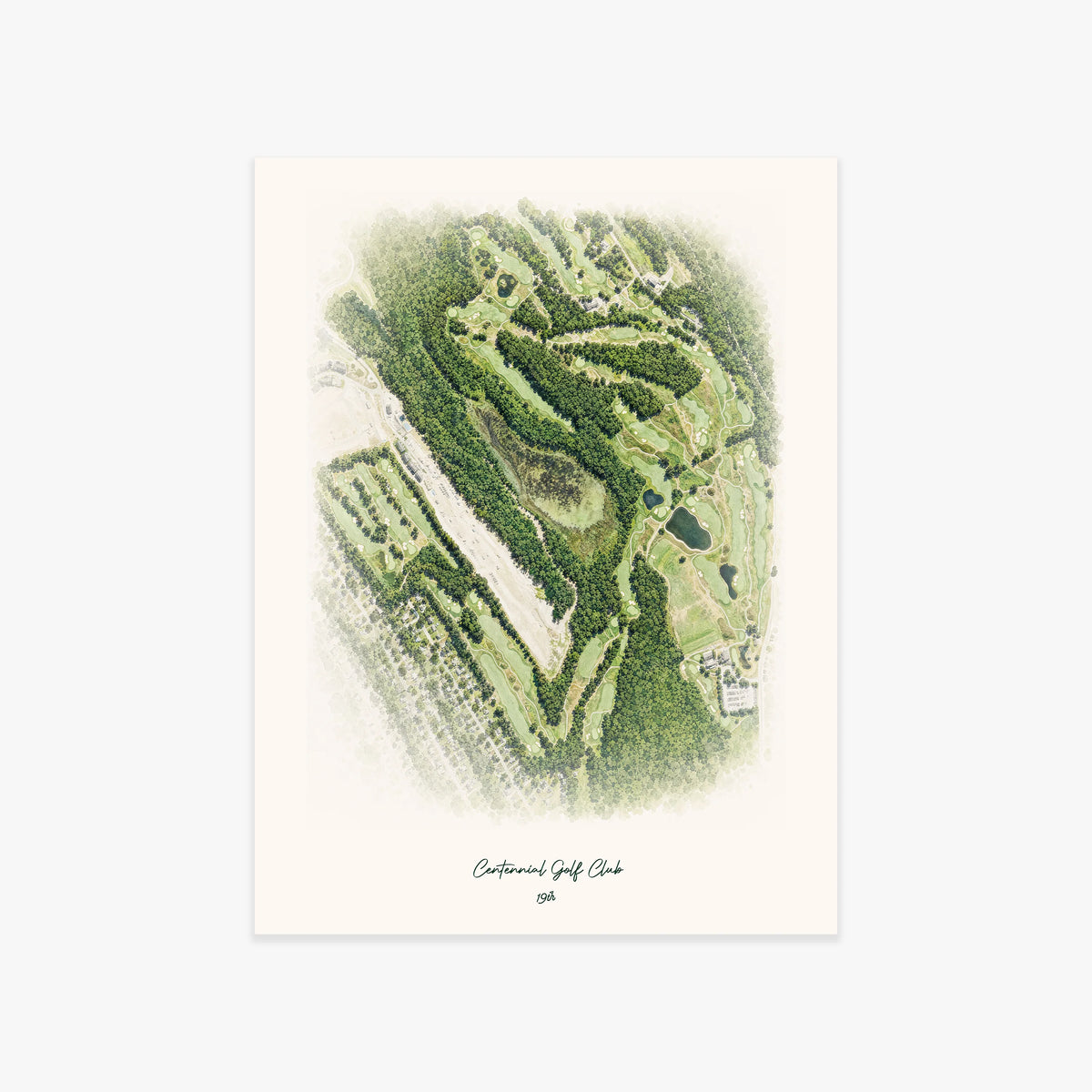 Centennial Golf Club printed artwork