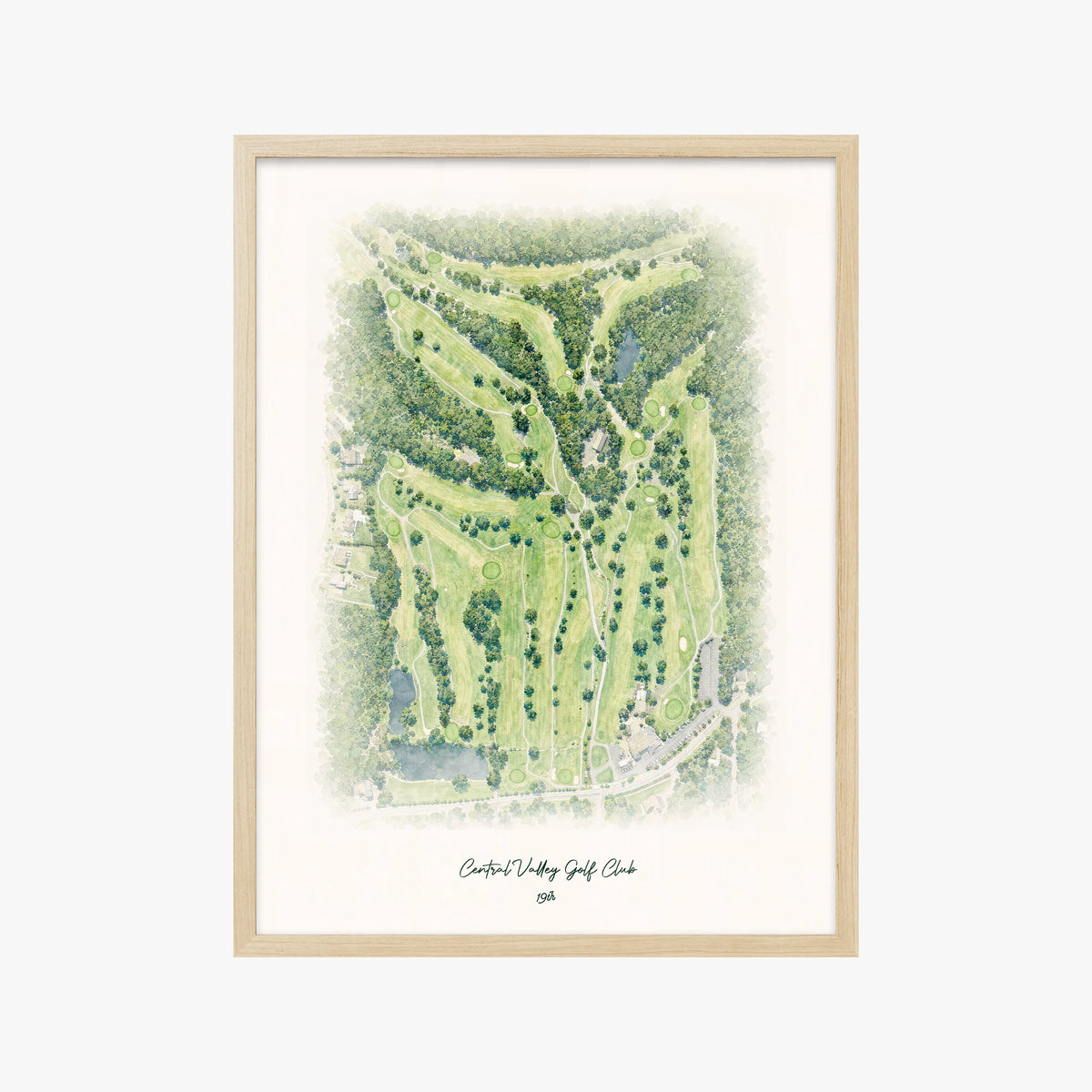Central Valley Golf Club wood frame