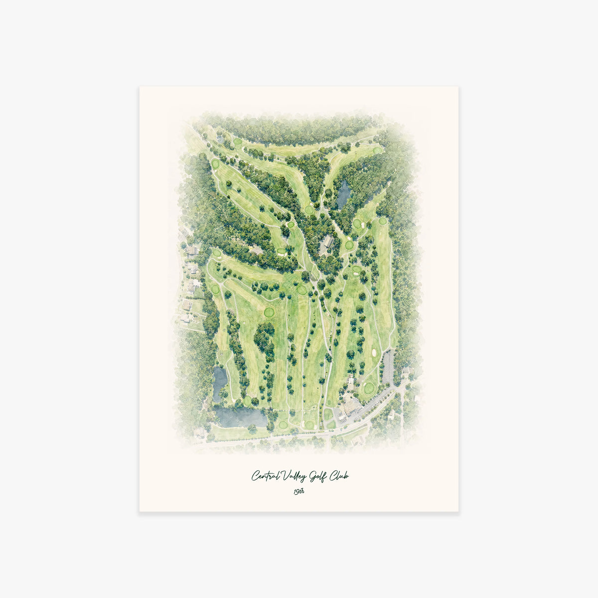 Central Valley Golf Club printed artwork
