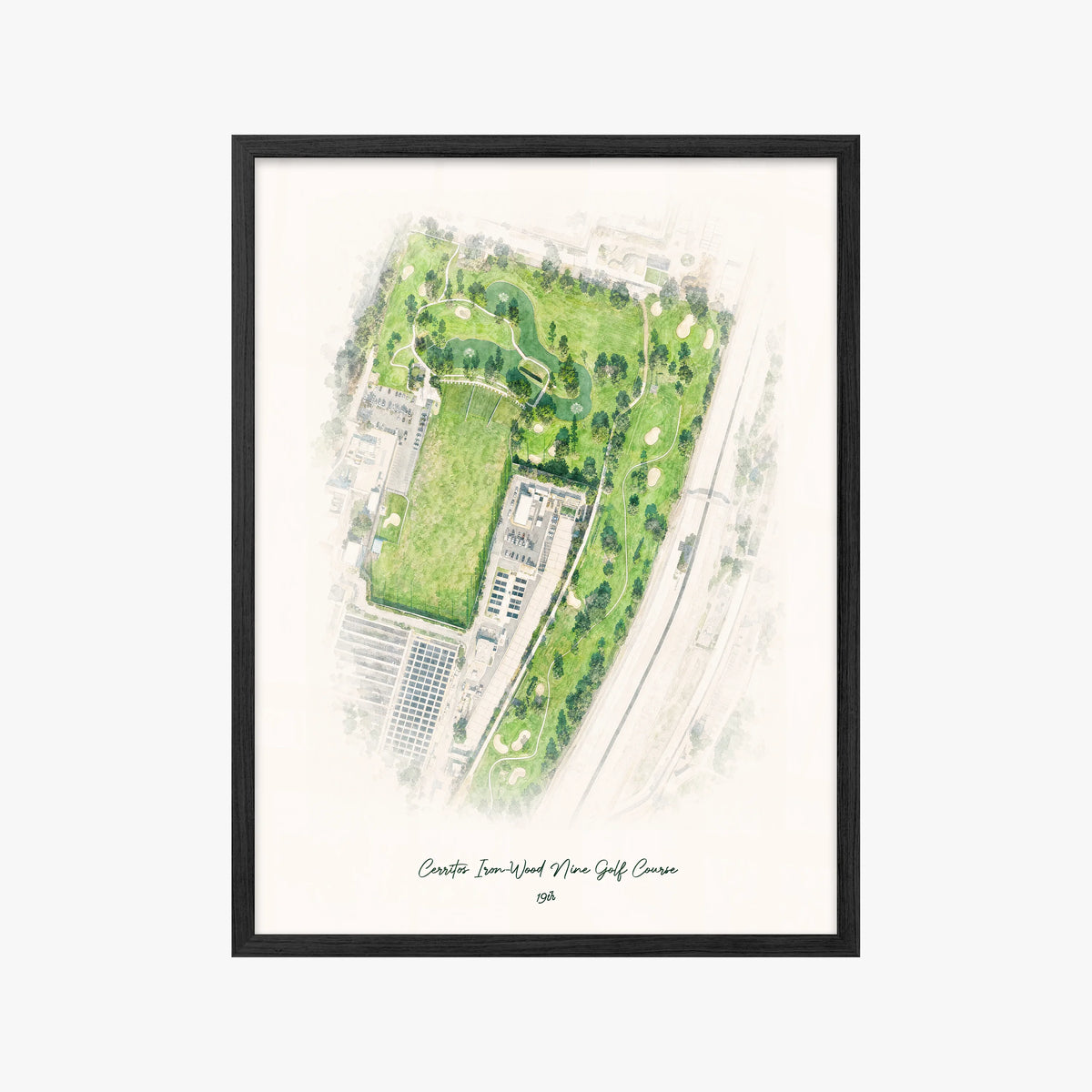 Cerritos Iron-Wood Nine Golf Course black frame
