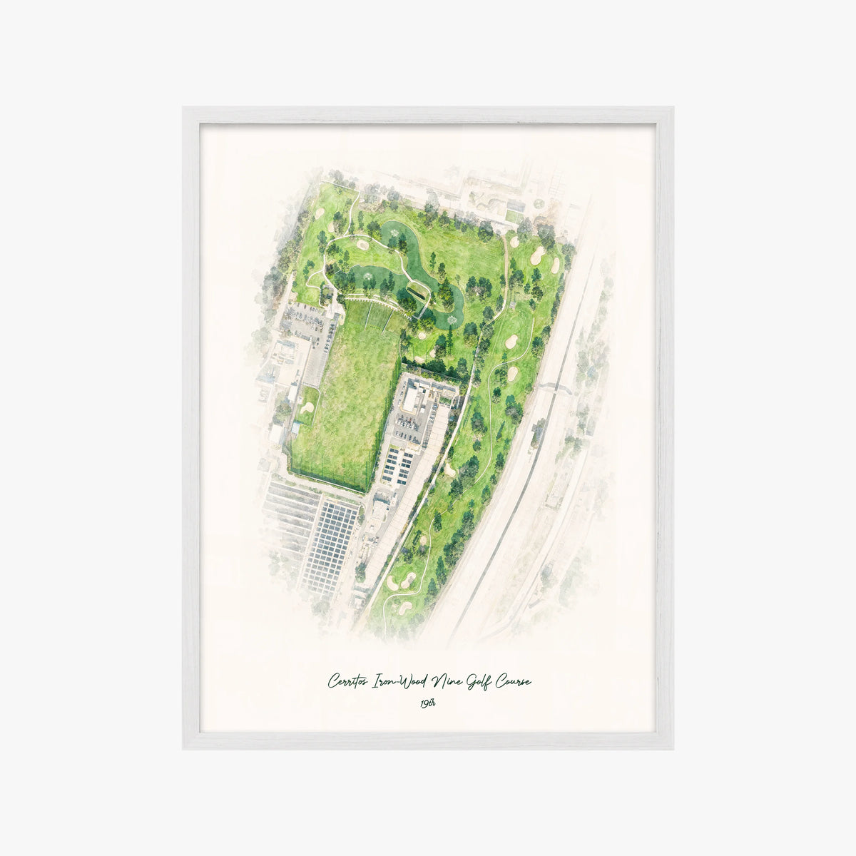 Cerritos Iron-Wood Nine Golf Course white frame
