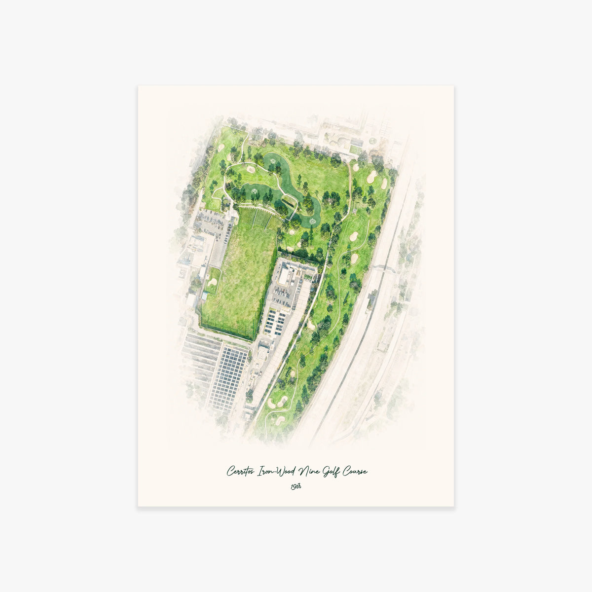 Cerritos Iron-Wood Nine Golf Course printed artwork