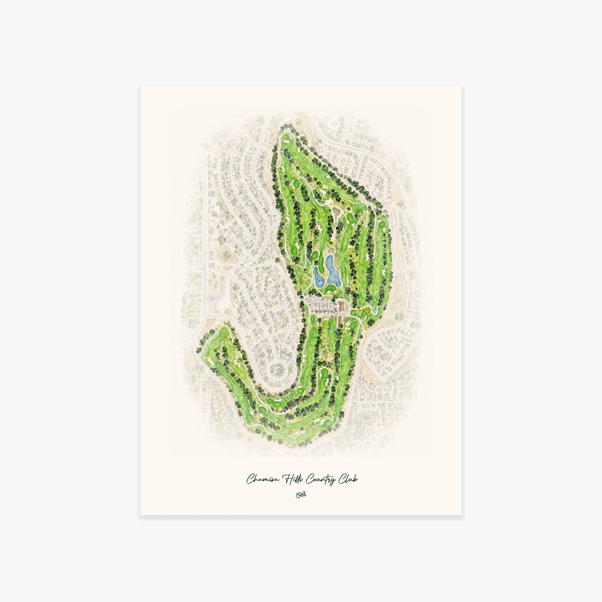 Chamisa Hills Country Club printed artwork