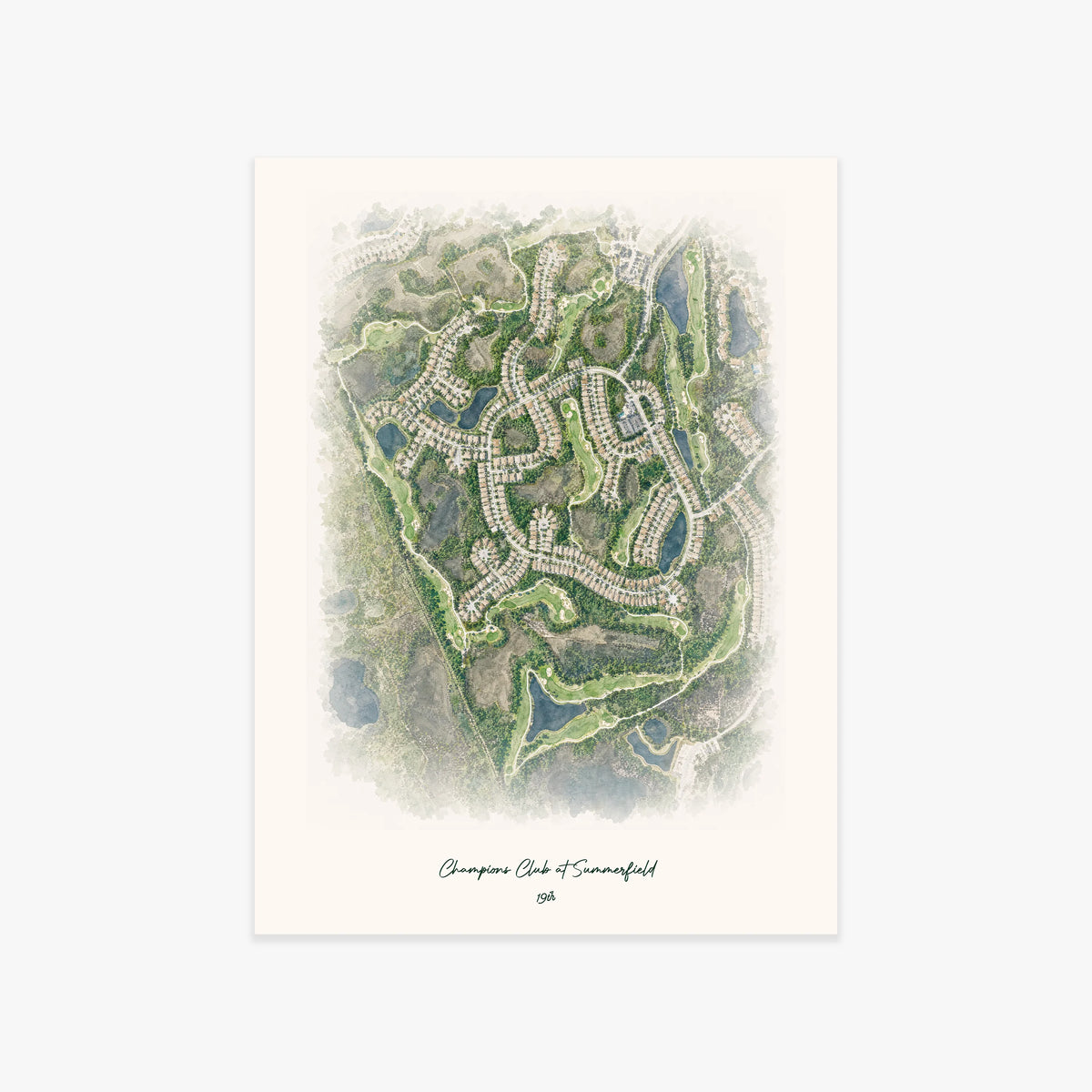 Champions Club at Summerfield printed artwork