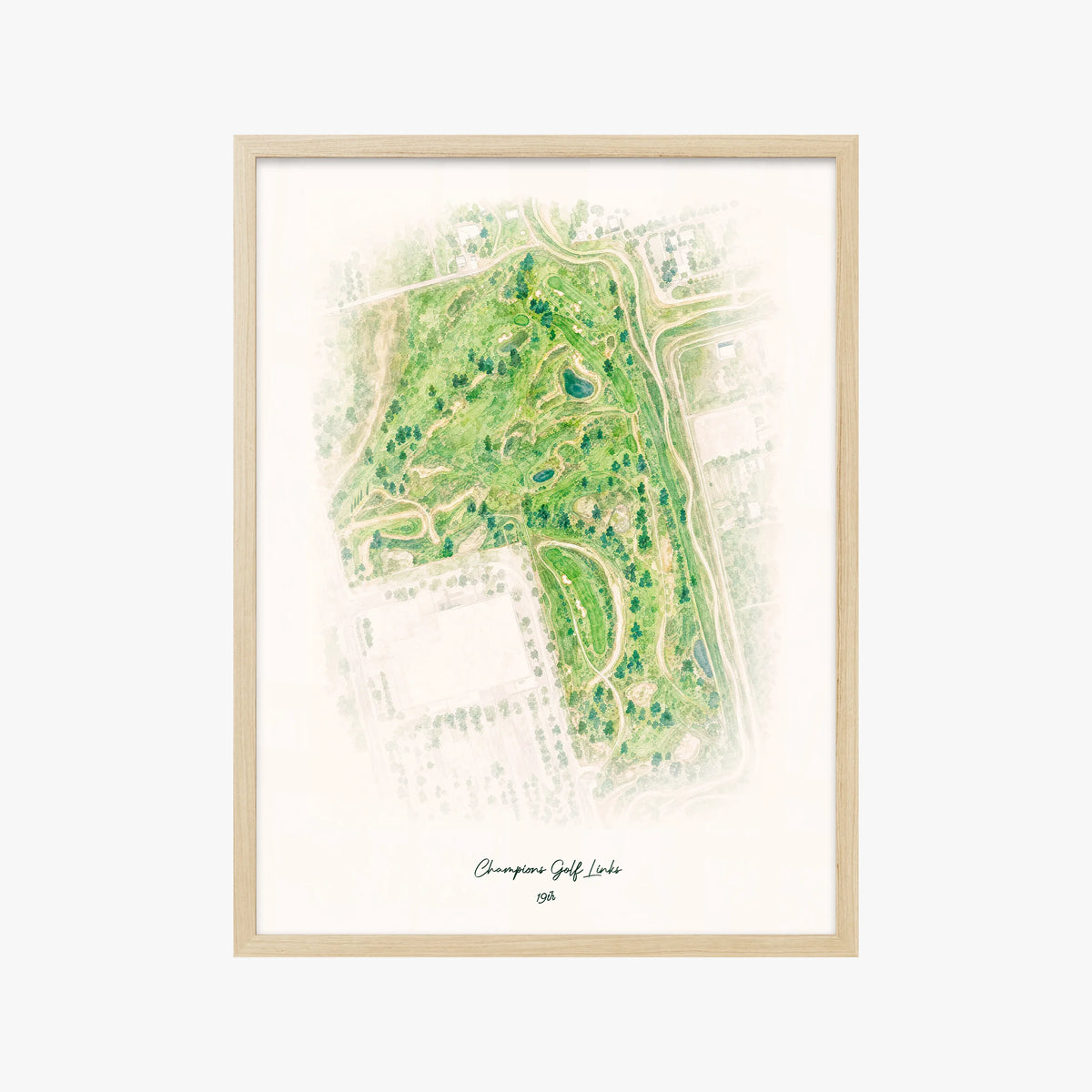 Champions Golf Links wood frame