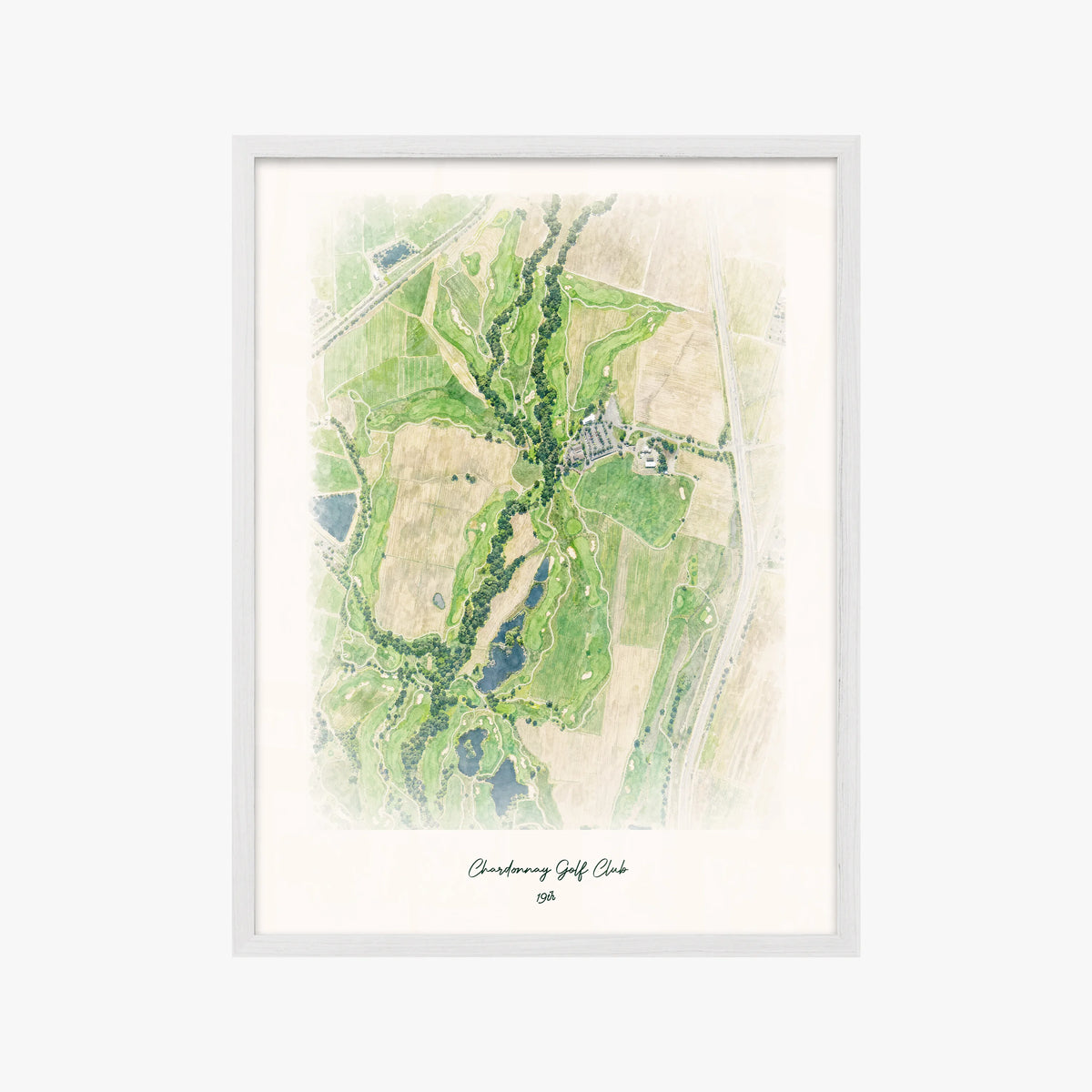 Chardonnay Golf Club white frame