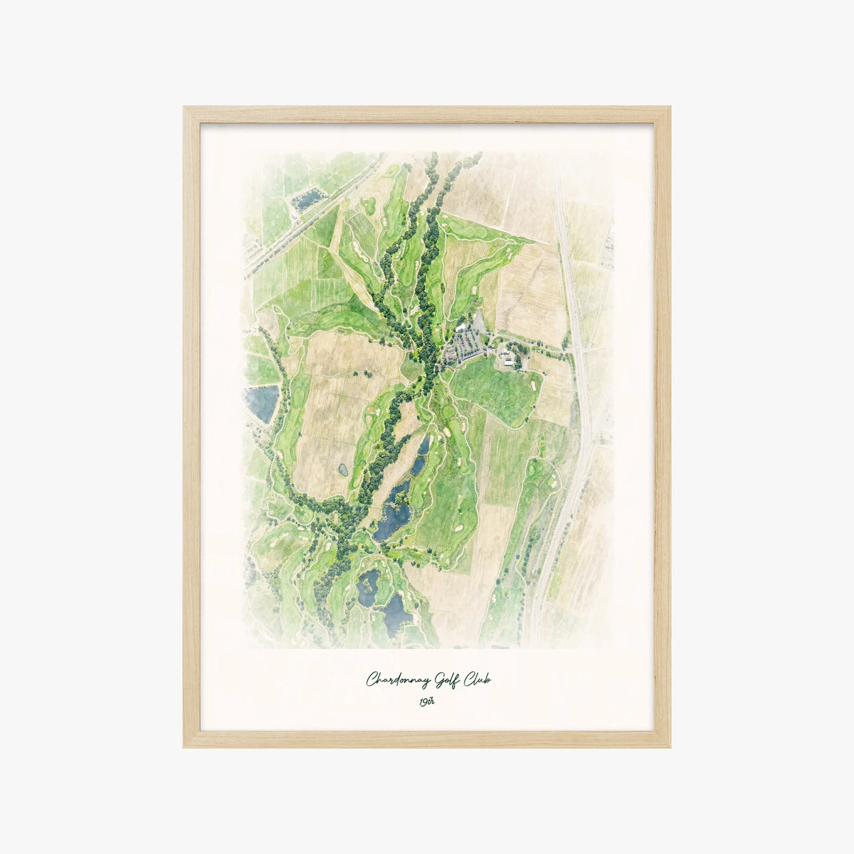 Chardonnay Golf Club wood frame