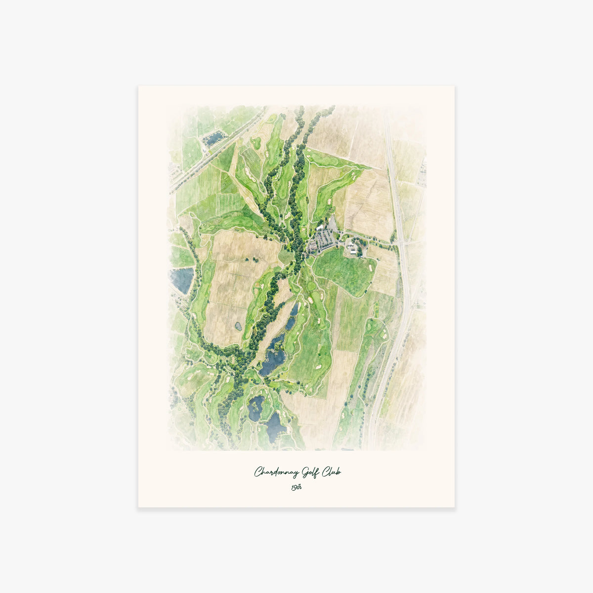 Chardonnay Golf Club printed artwork