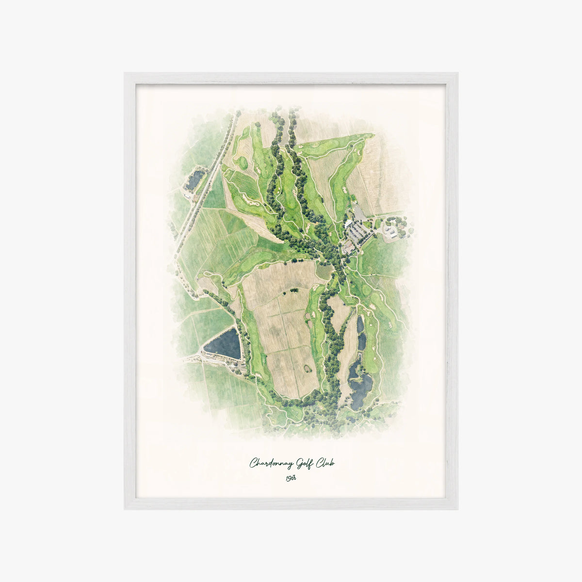 Chardonnay Golf Club white frame