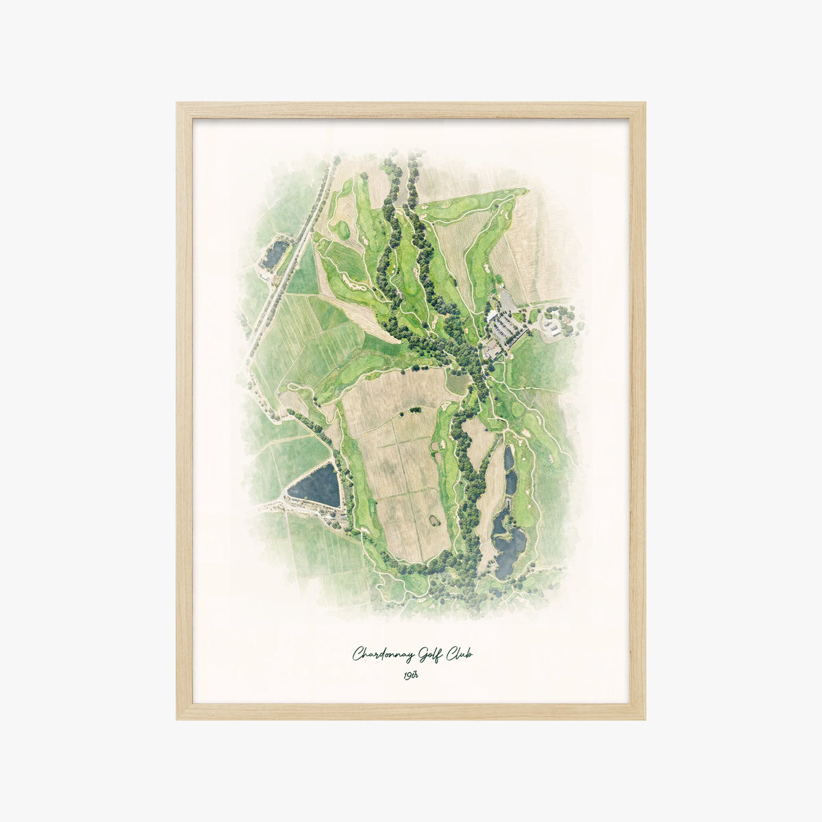 Chardonnay Golf Club wood frame