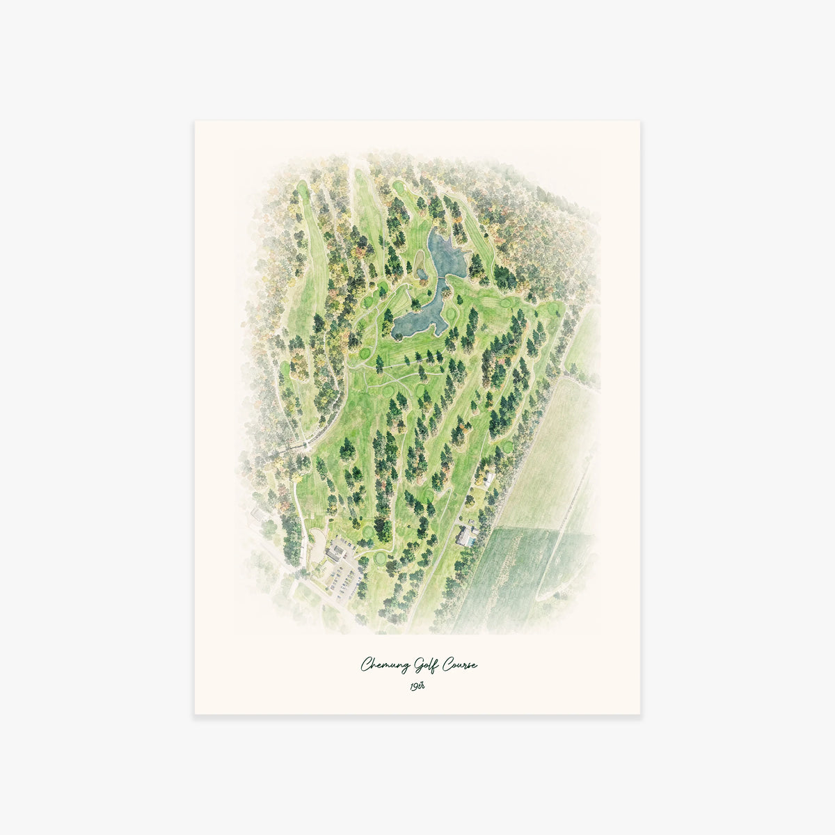 Chemung Golf Course printed artwork
