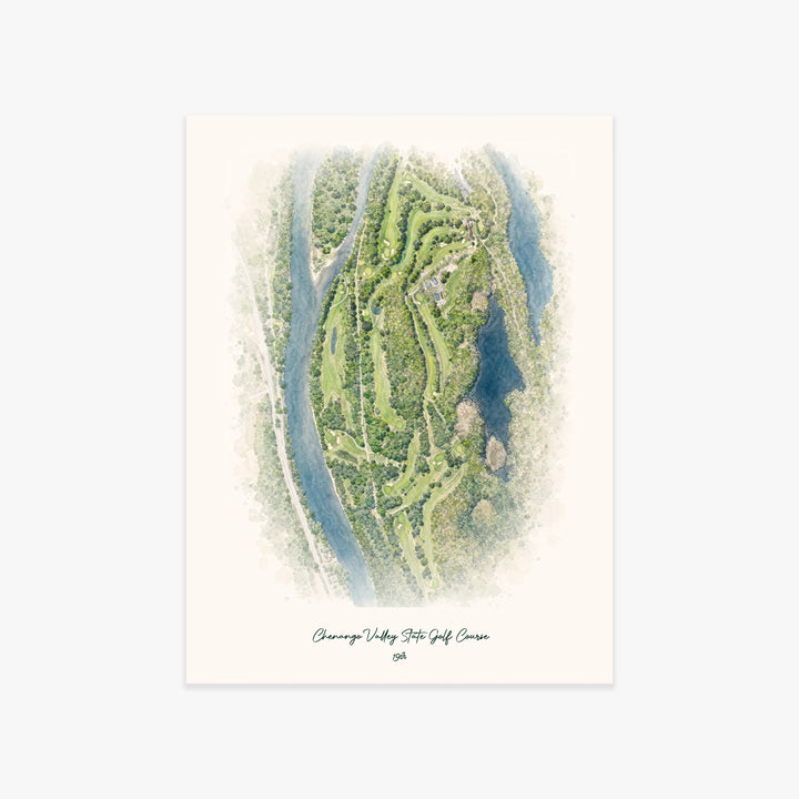Chenango Valley State Golf Course printed artwork