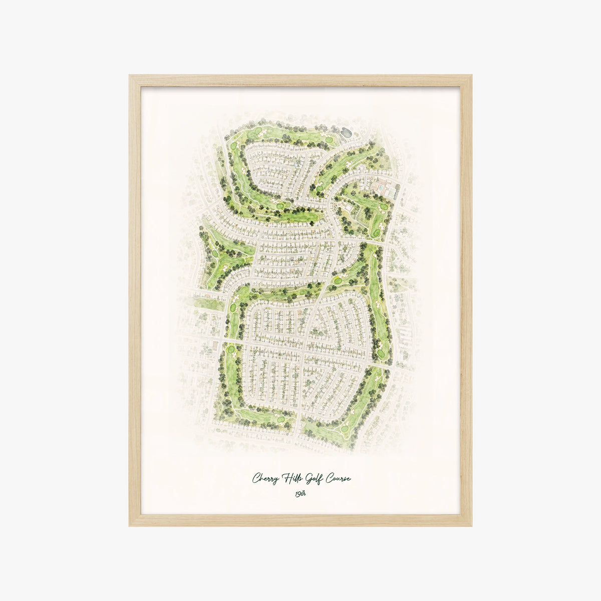 Cherry Hills Golf Course wood frame