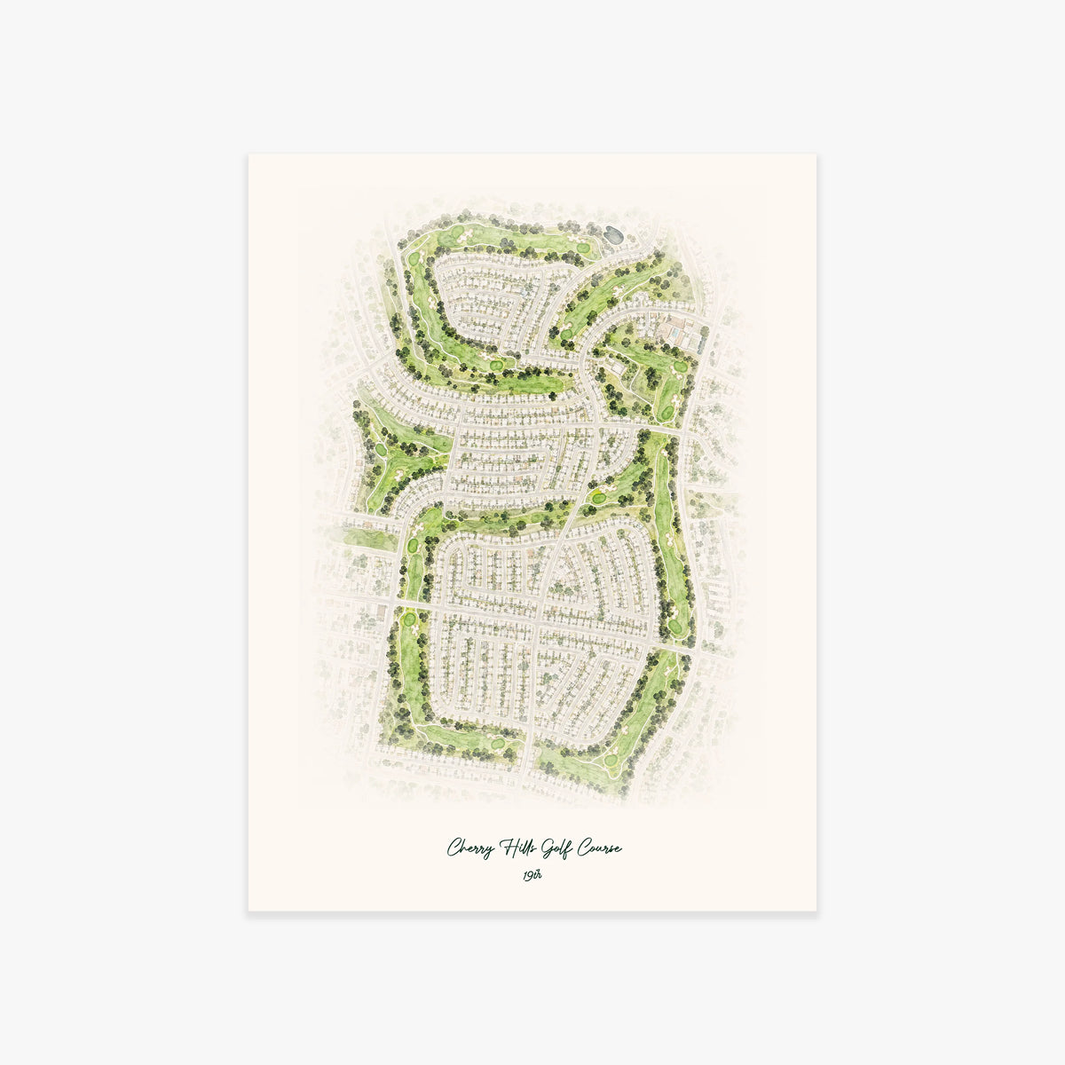 Cherry Hills Golf Course printed artwork