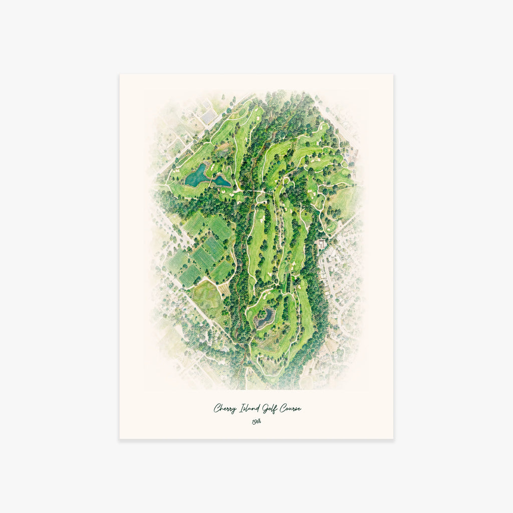 Cherry Island Golf Course printed artwork