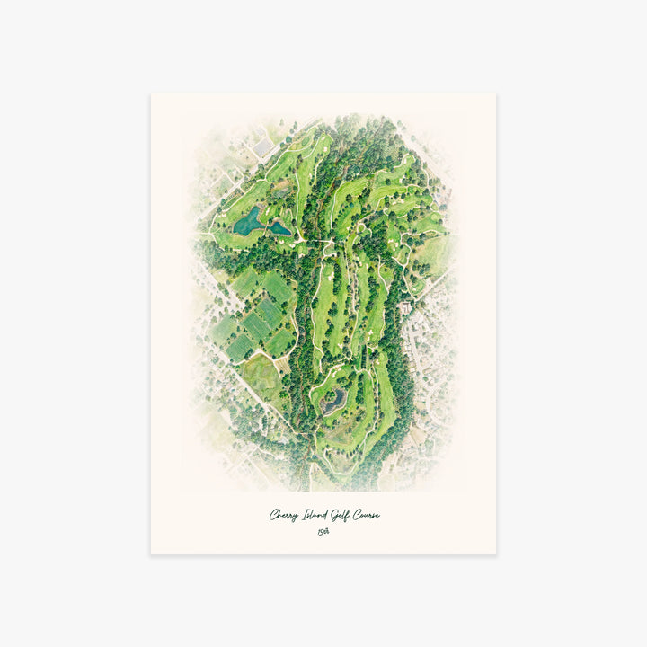 Cherry Island Golf Course printed artwork