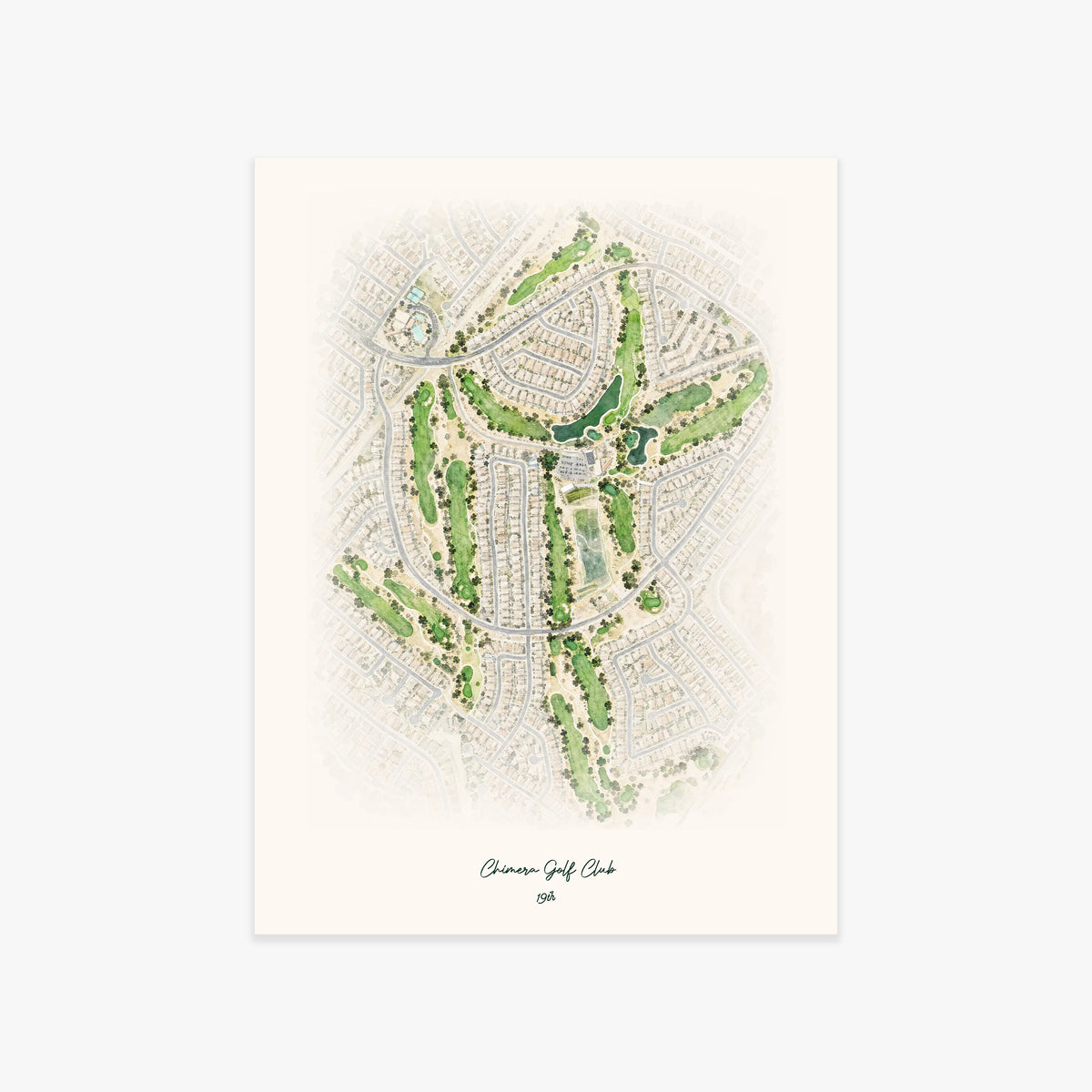 Chimera Golf Club printed artwork