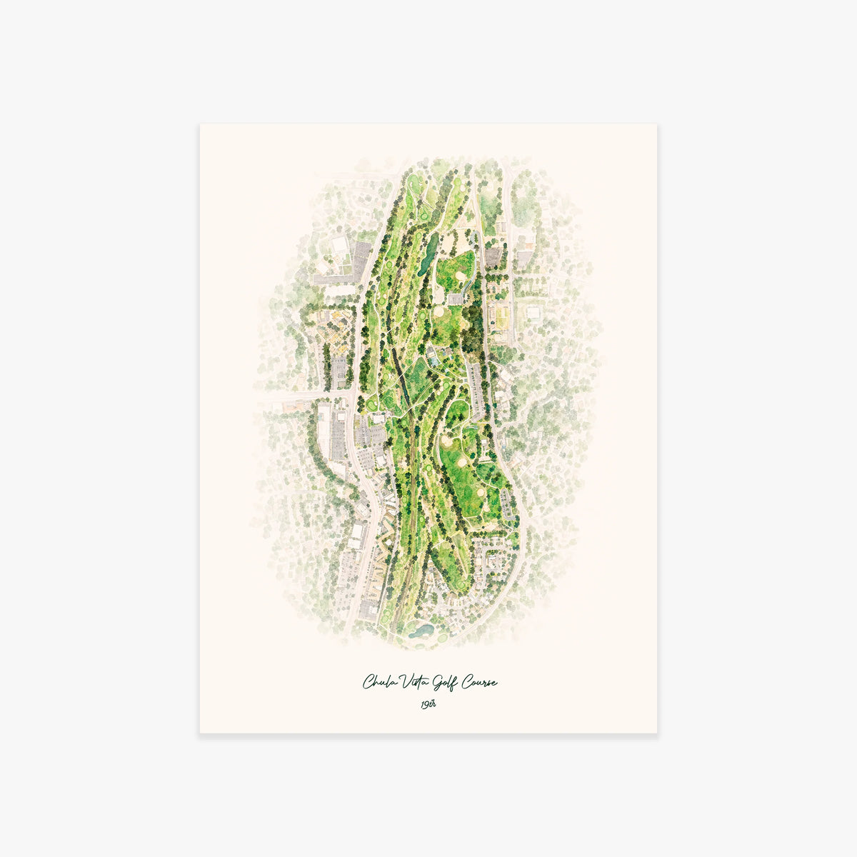 Chula Vista Golf Course printed artwork