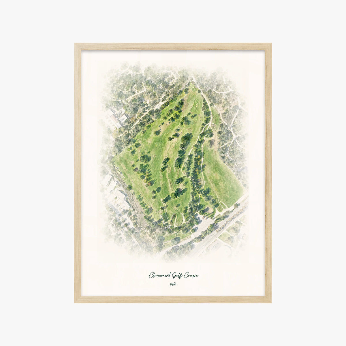 Claremont Golf Course wood frame