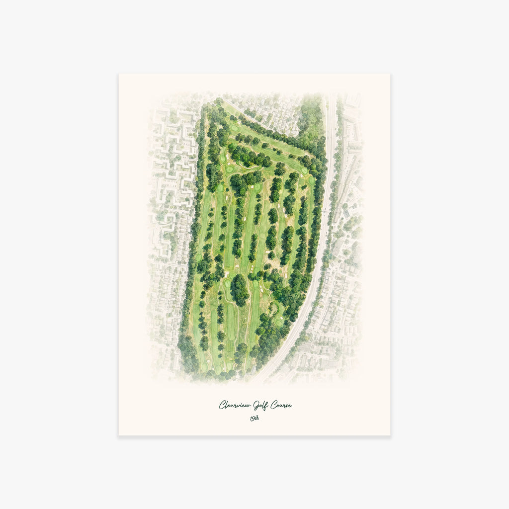 Clearview Golf Course printed artwork