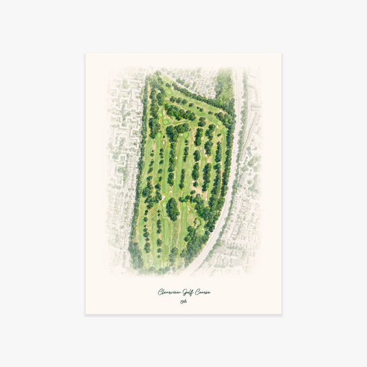 Clearview Golf Course printed artwork