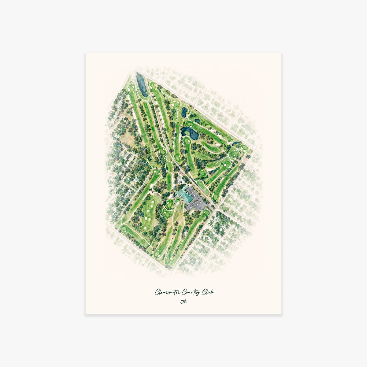 Clearwater Country Club printed artwork
