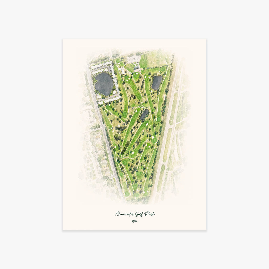 Clearwater Golf Park printed artwork