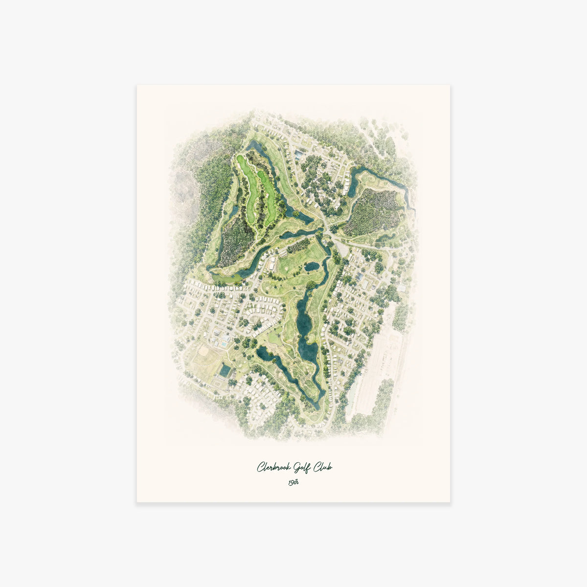 Clerbrook Golf Club printed artwork