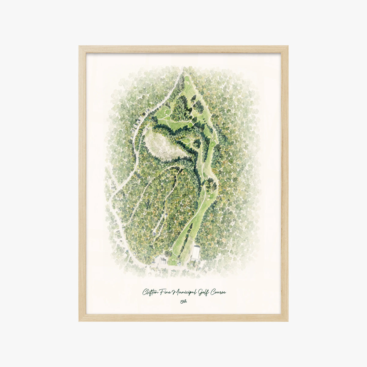 Clifton Fine Municipal Golf Course wood frame