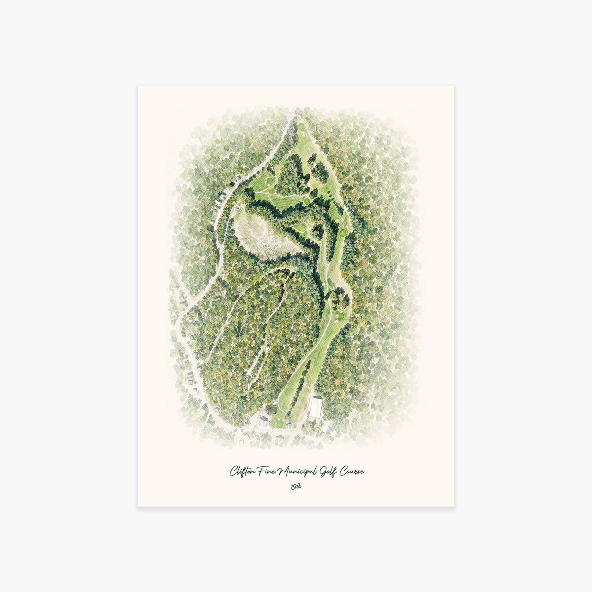 Clifton Fine Municipal Golf Course printed artwork