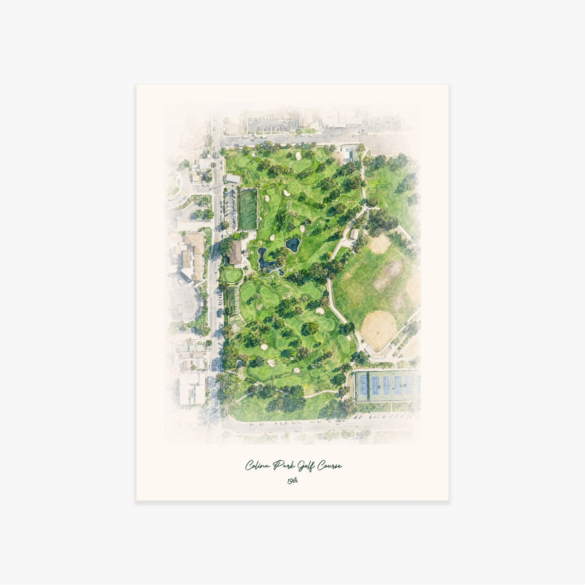 Colina Park Golf Course printed artwork