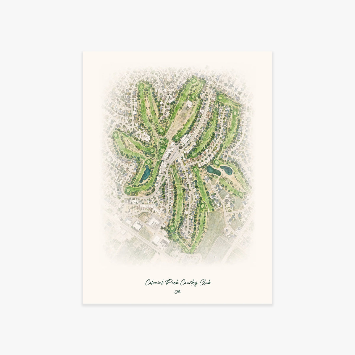 Colonial Park Country Club printed artwork