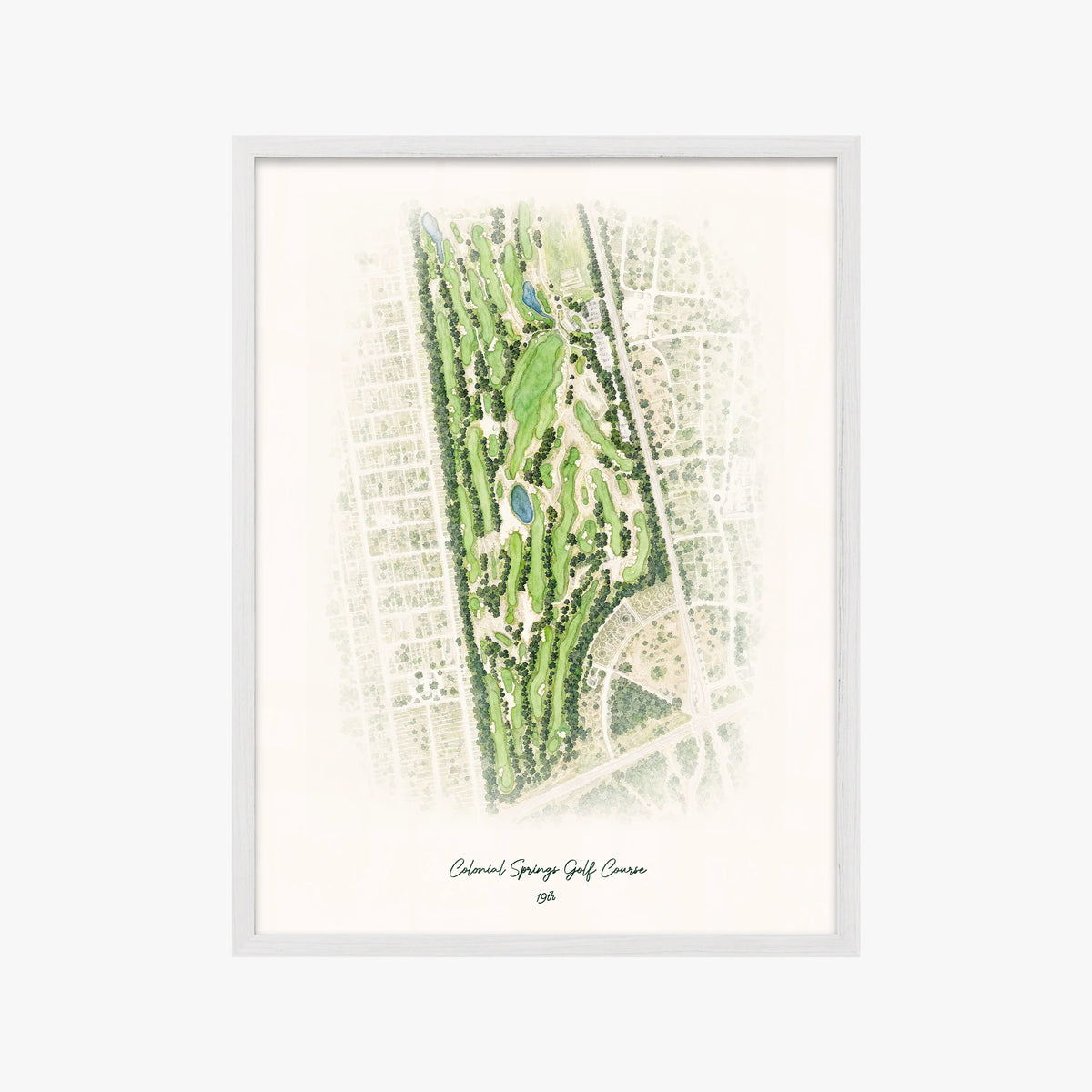 Colonial Springs Golf Course white frame
