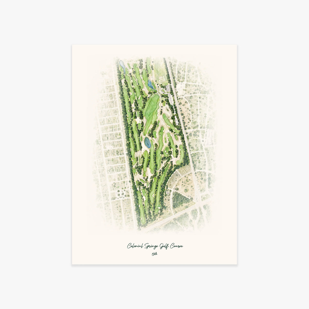 Colonial Springs Golf Course printed artwork