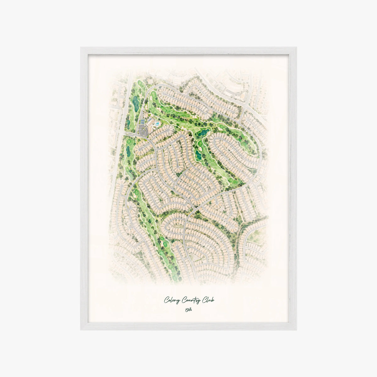 Colony Country Club white frame