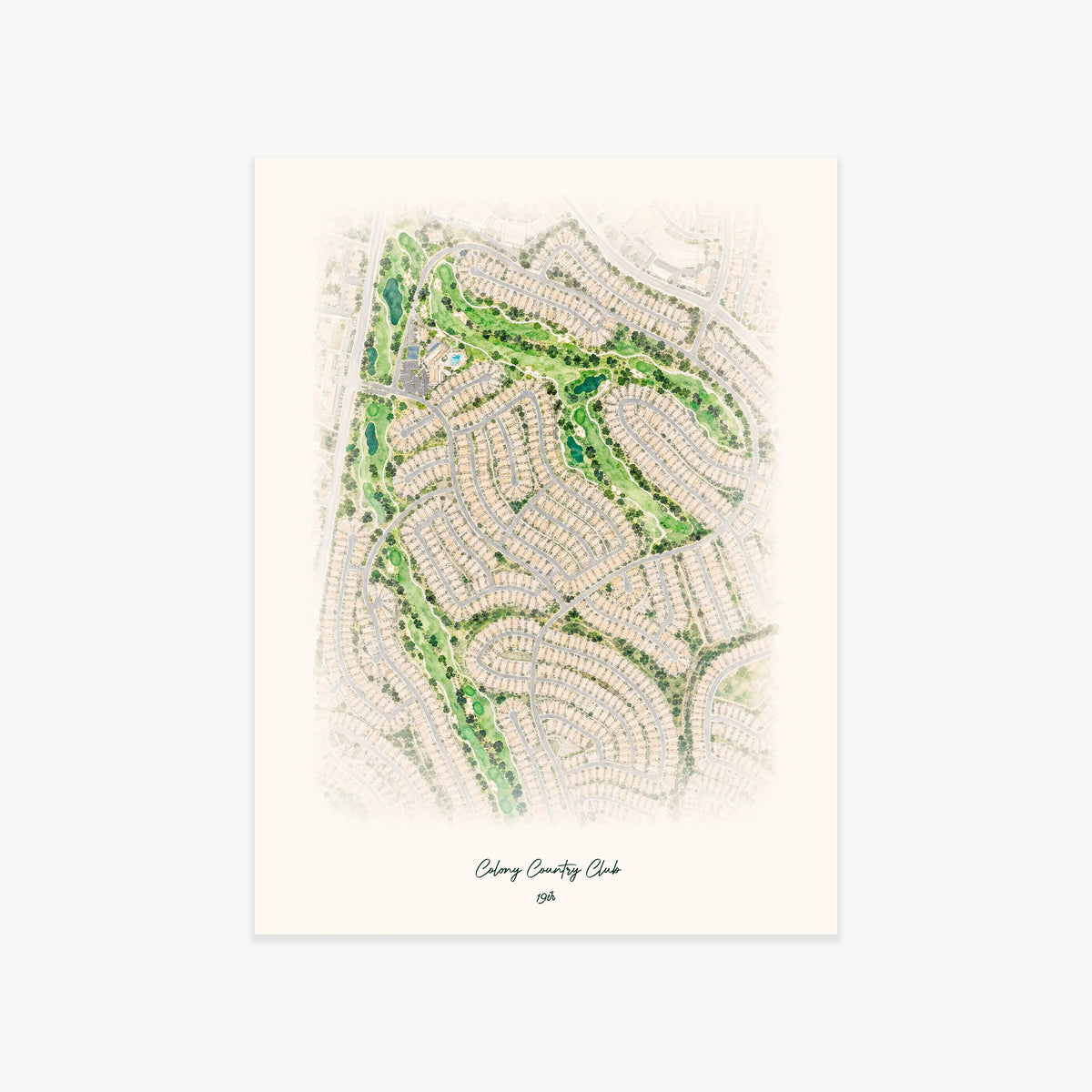 Colony Country Club printed artwork