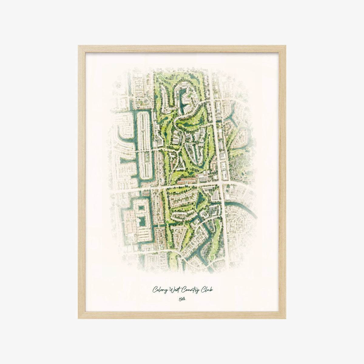 Colony West Country Club wood frame