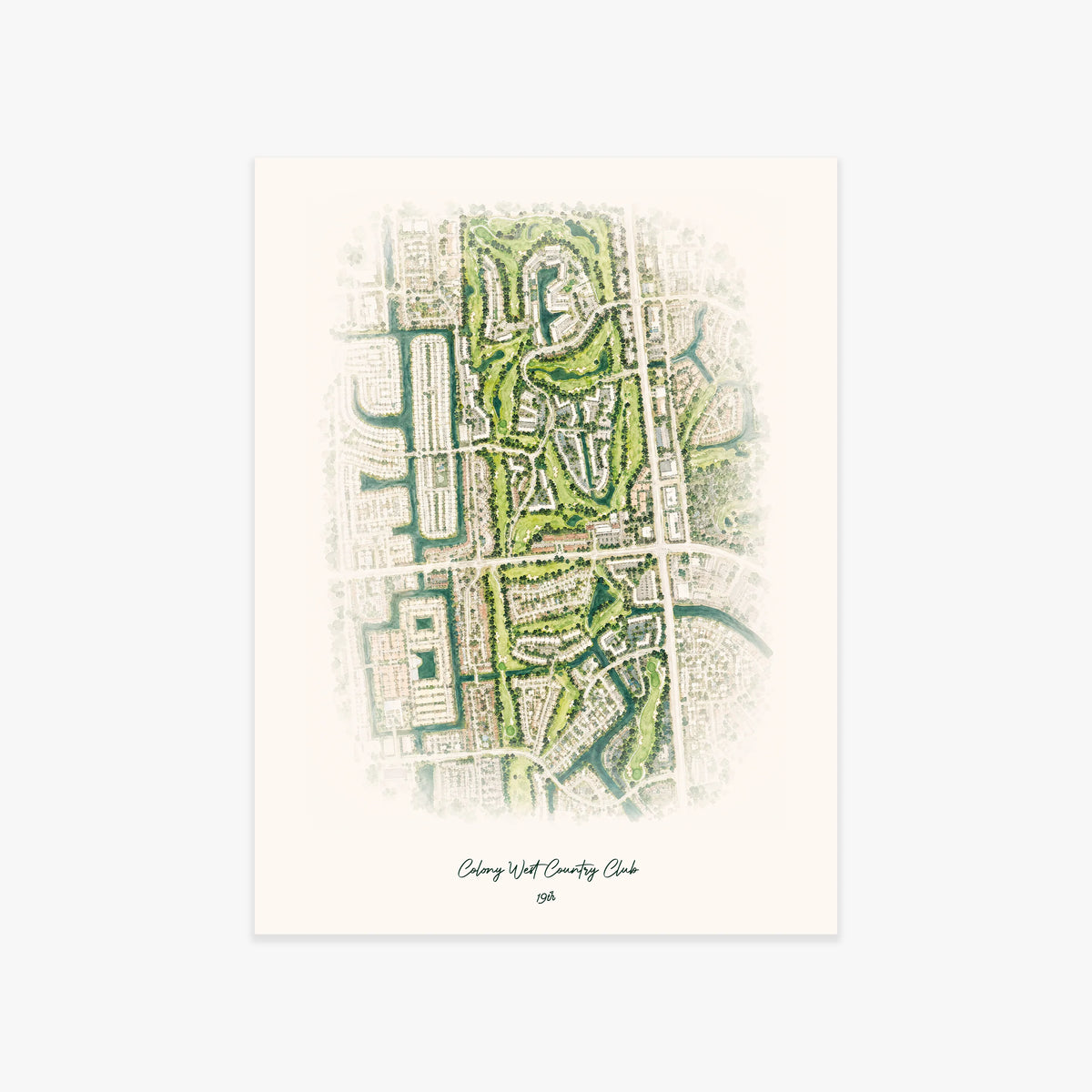 Colony West Country Club printed artwork
