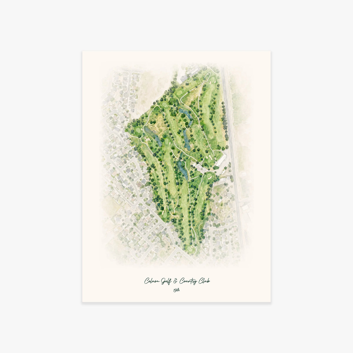 Colusa Golf & Country Club printed artwork