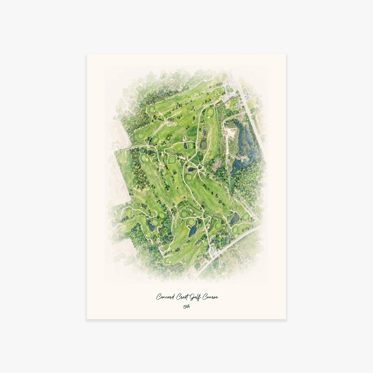 Concord Crest Golf Course printed artwork