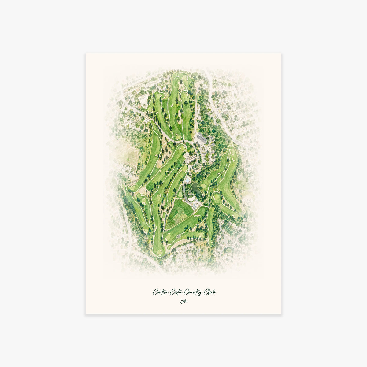 Contra Costa Country Club printed artwork