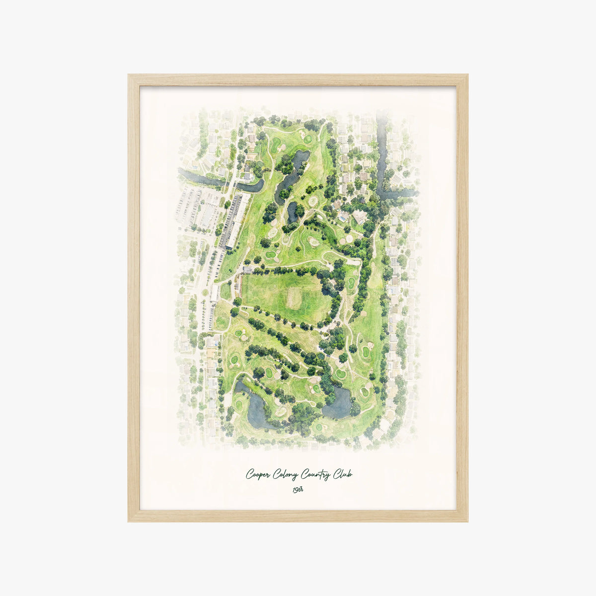 Cooper Colony Country Club wood frame