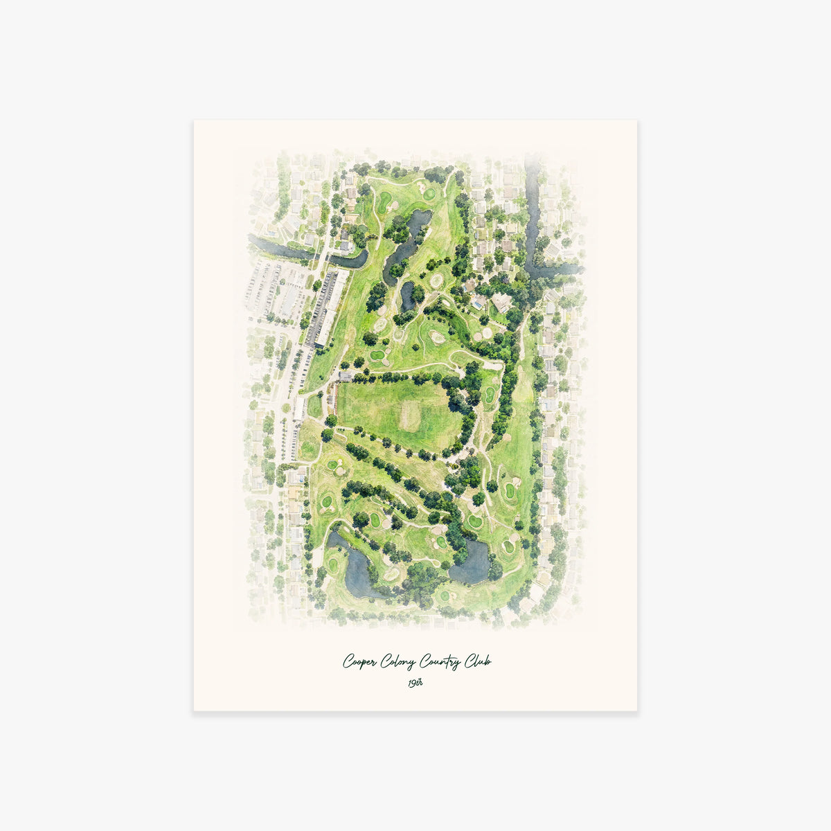 Cooper Colony Country Club printed artwork