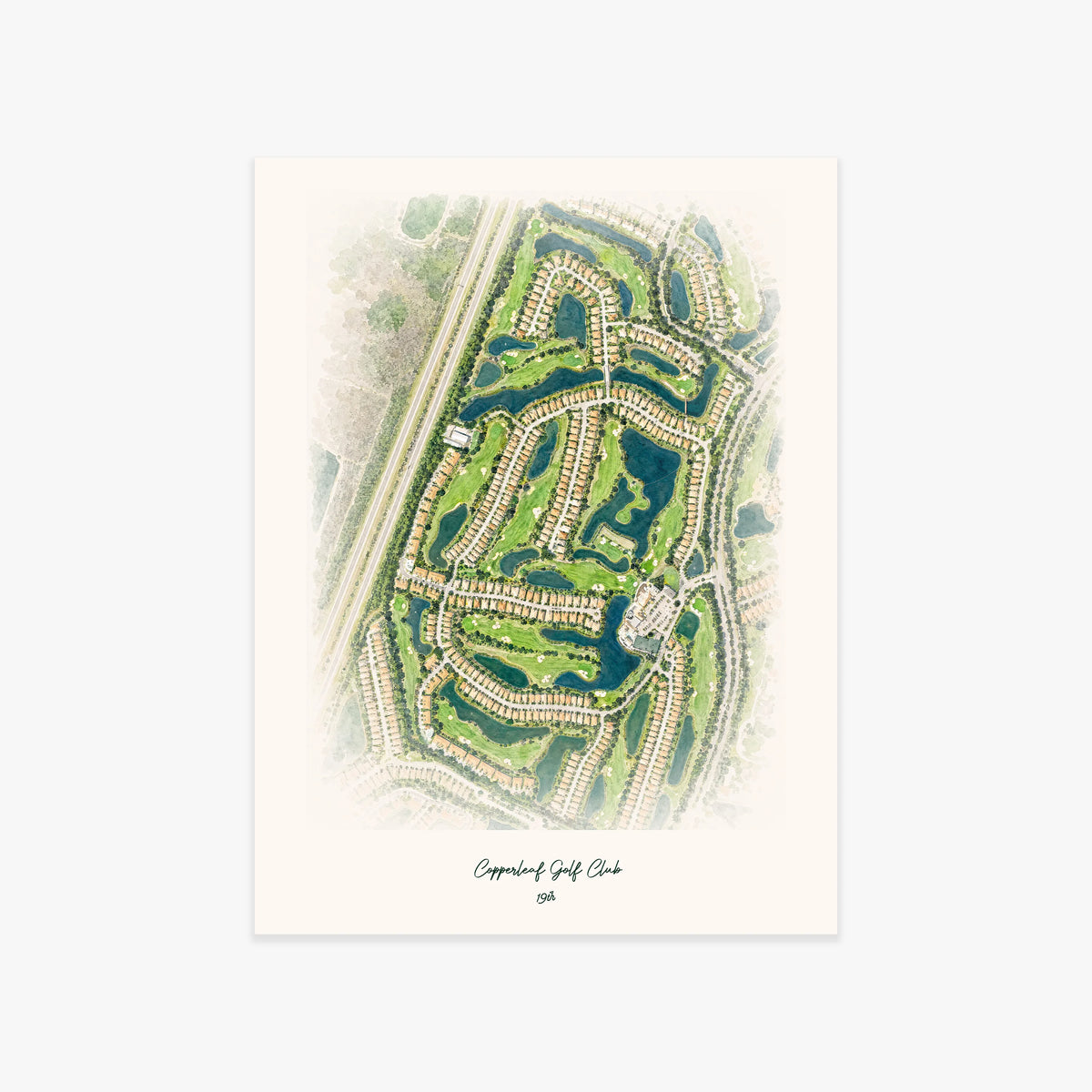 Copperleaf Golf Club printed artwork
