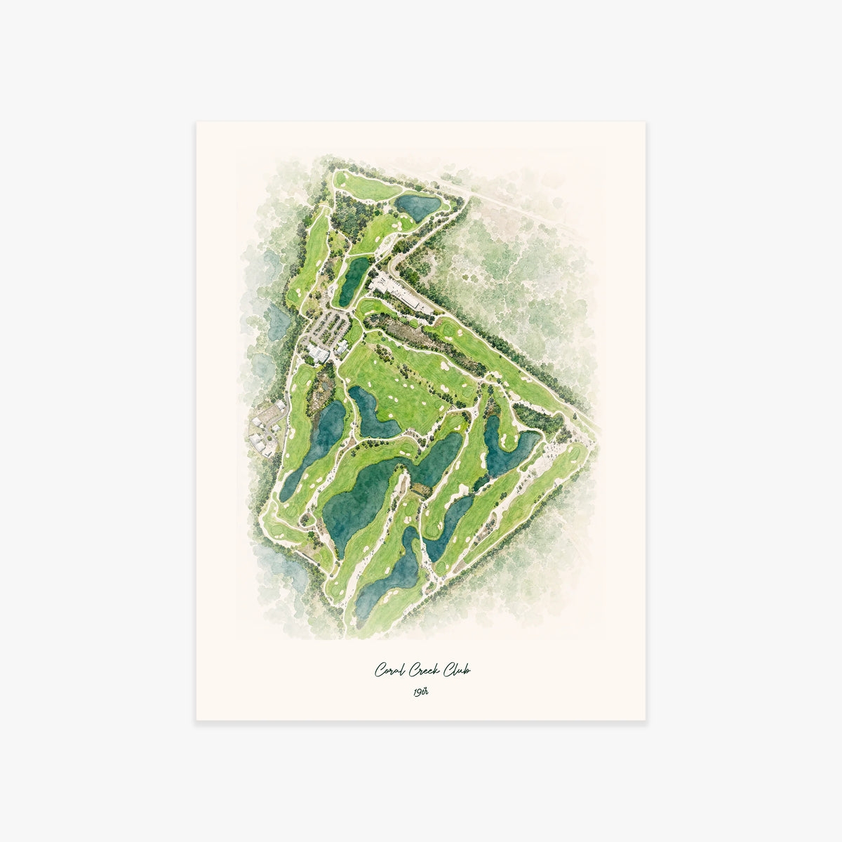 Coral Creek Club printed artwork