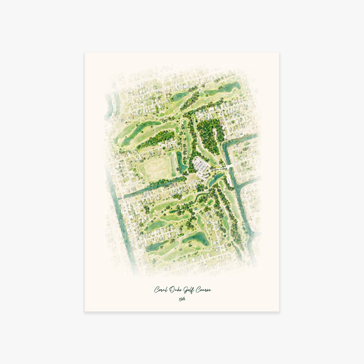 Coral Oaks Golf Course printed artwork