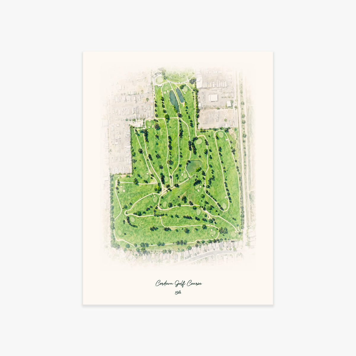 Cordova Golf Course printed artwork