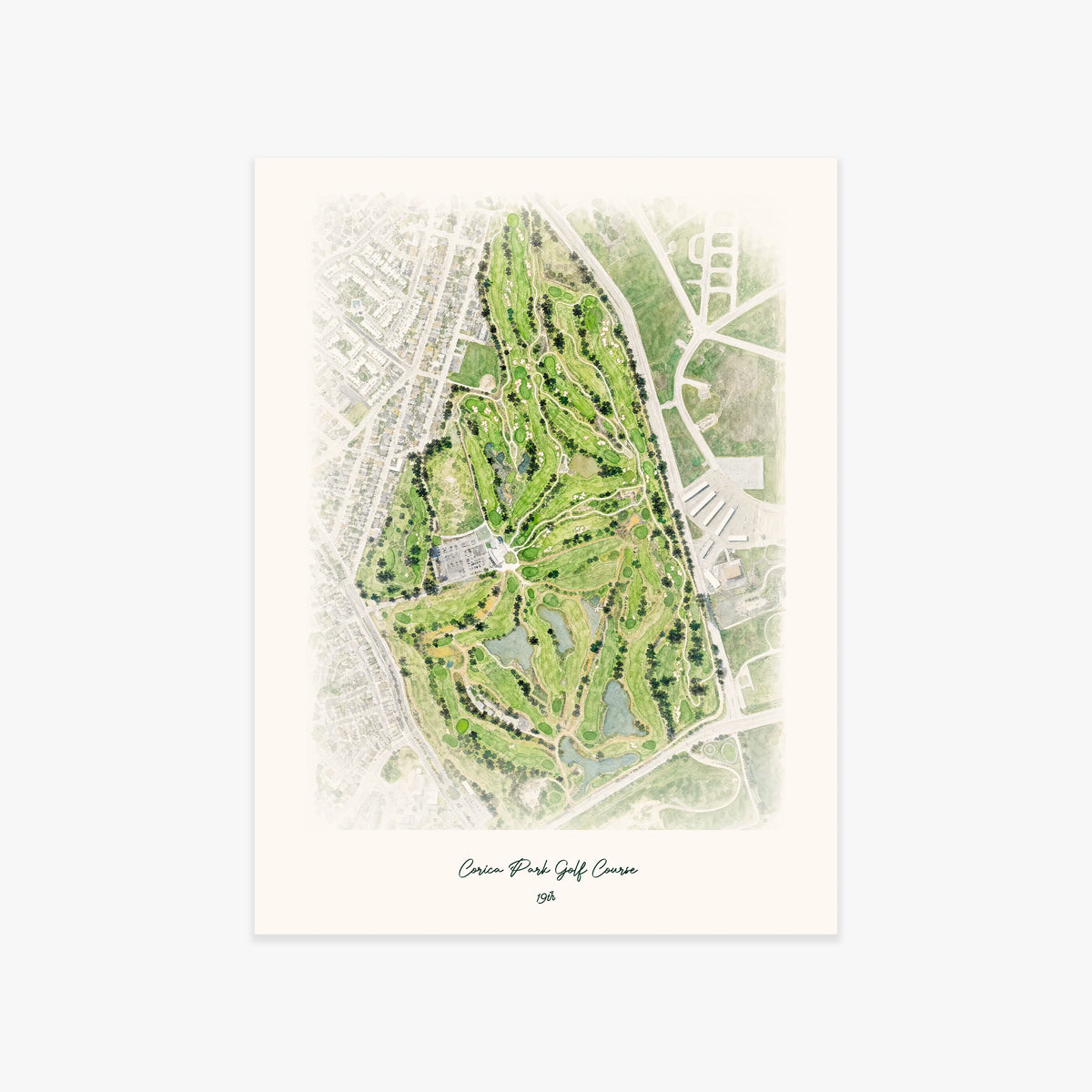 Corica Park Golf Course printed artwork
