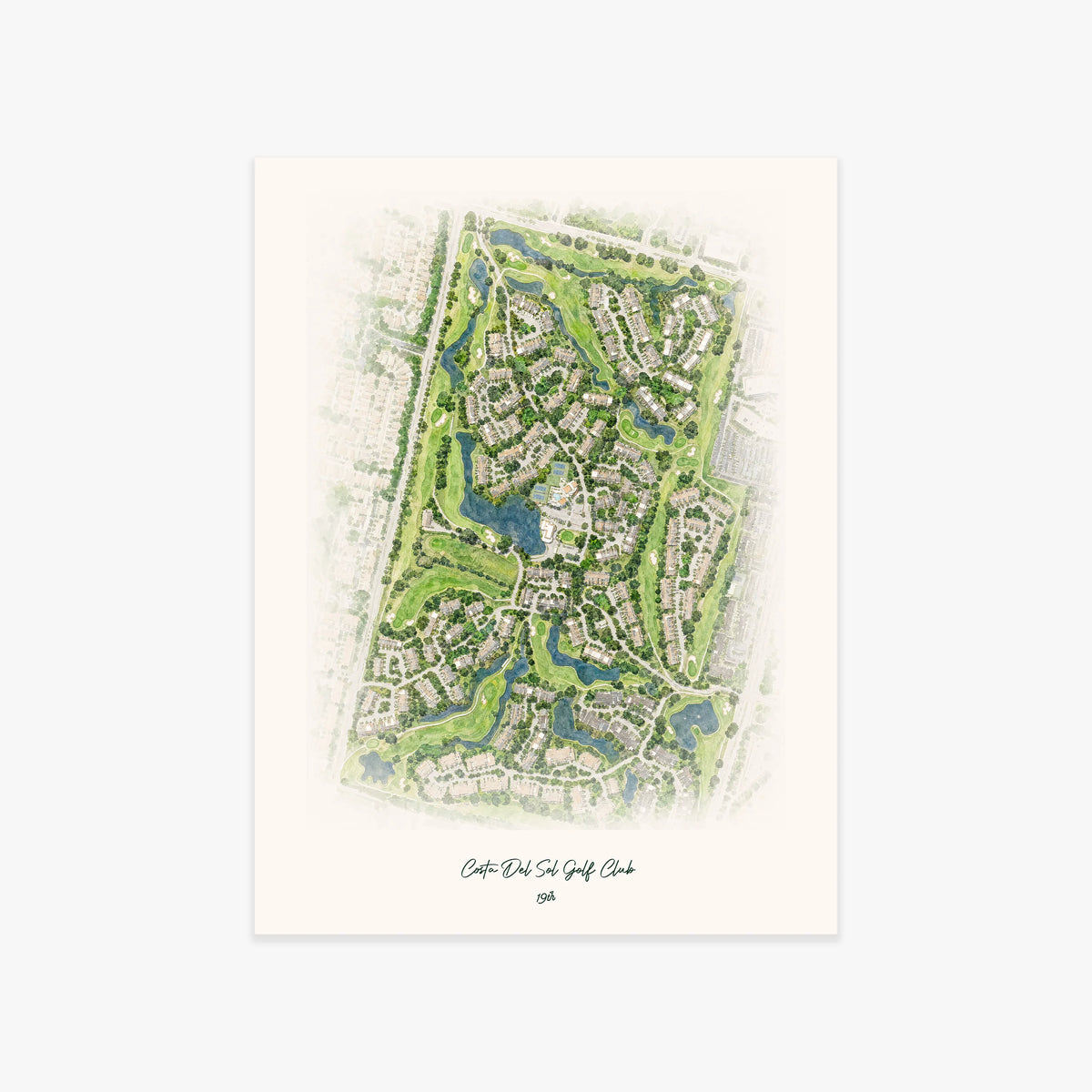 Costa Del Sol Golf Club printed artwork